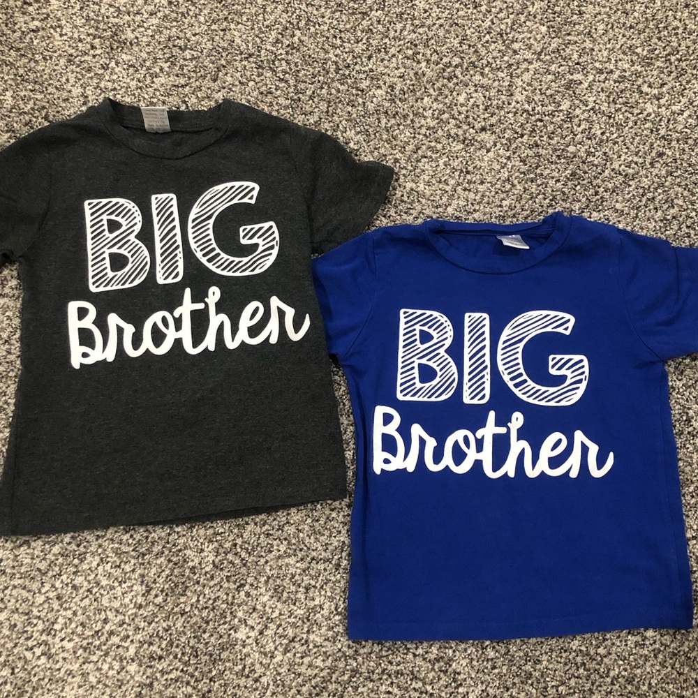 Big Brother Graphic Tee - Blue and Charcoal